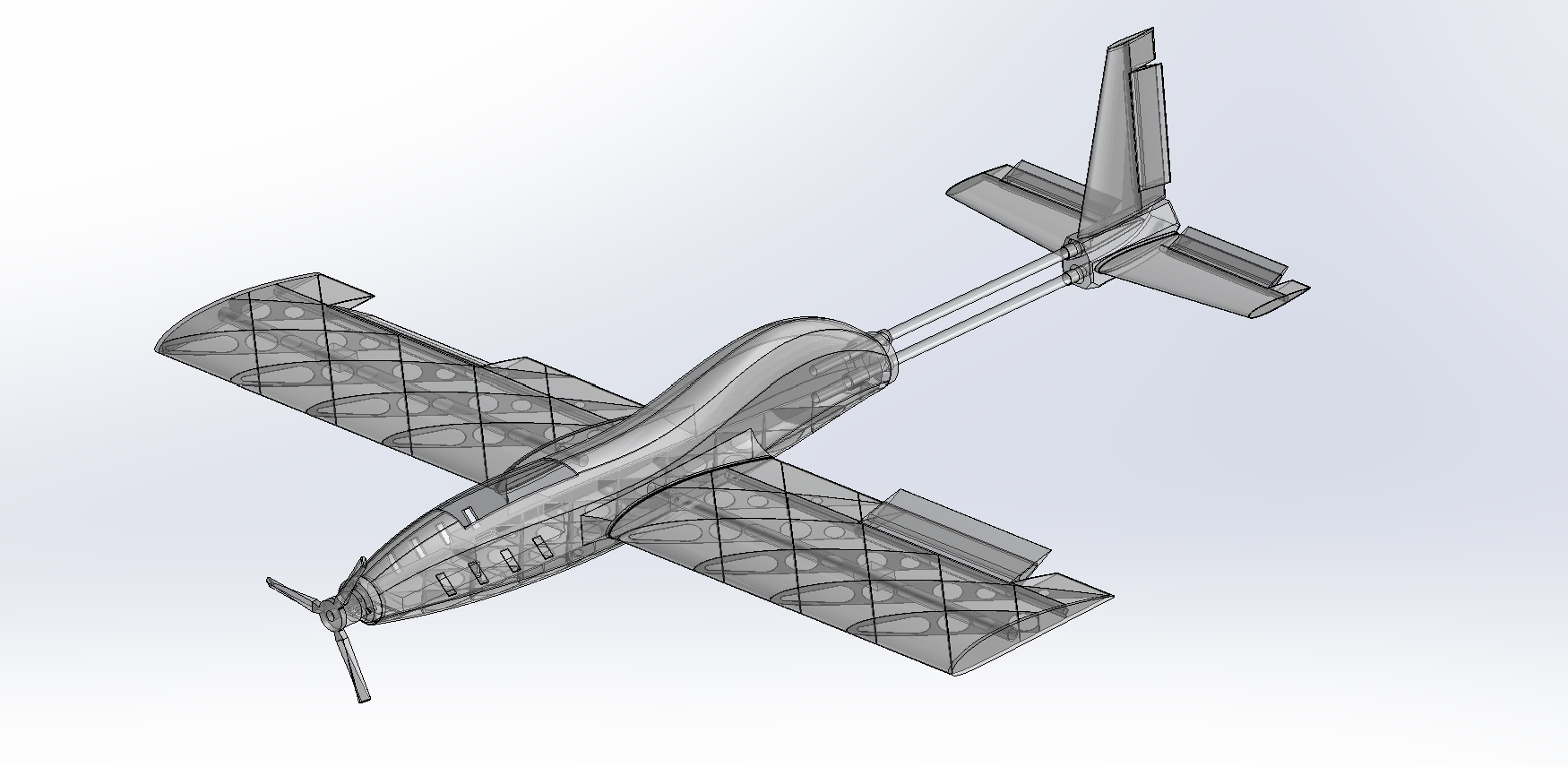 INV-X1 Alatus fixed-wing UAV, CAD render