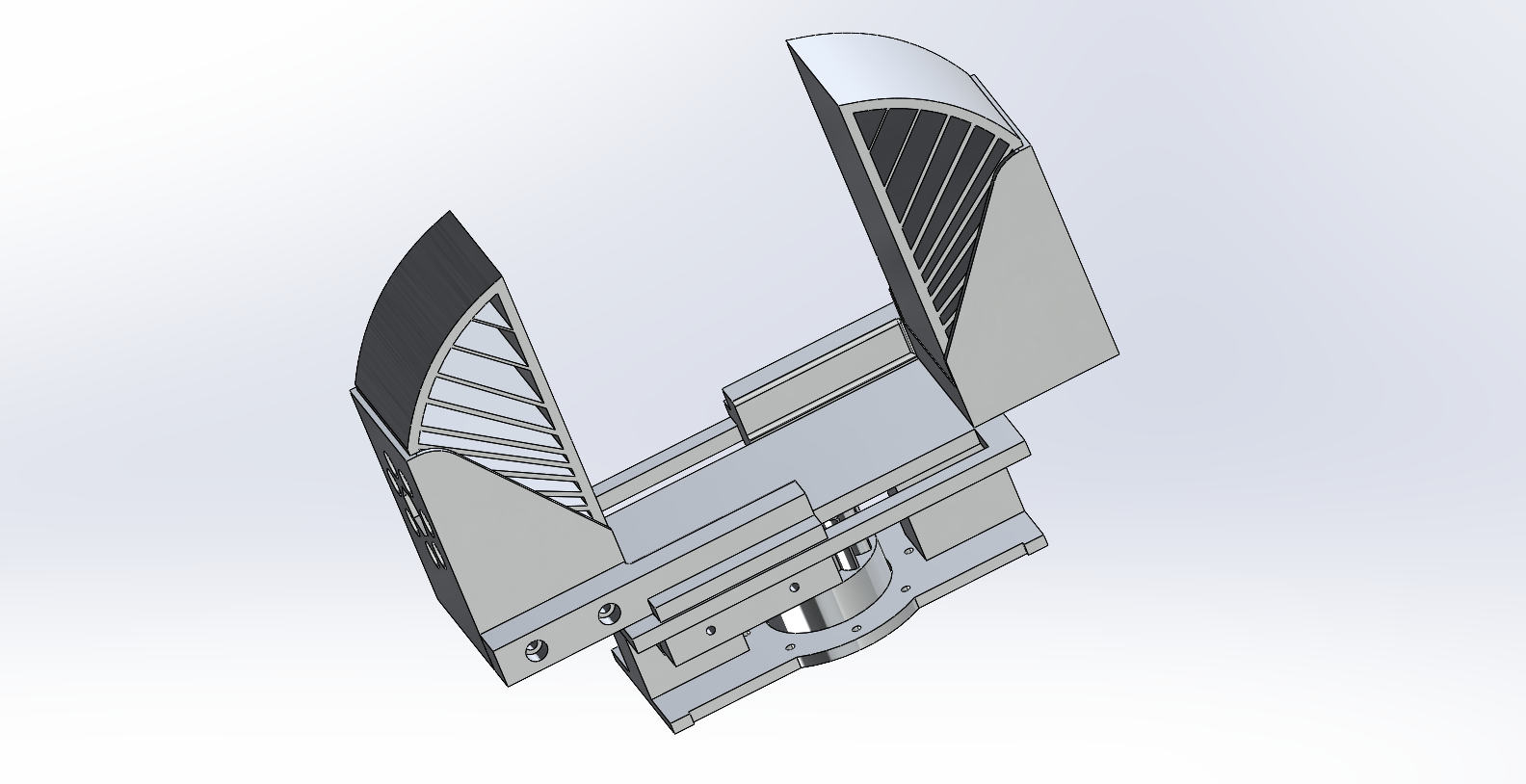 Orex Gripper servo-actuated grippers, mounted on a robotic arm